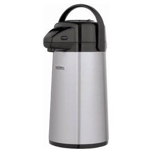 Thermos Glass Vacuum Insulated Pump Pot, 2 quart, Metallic Gray