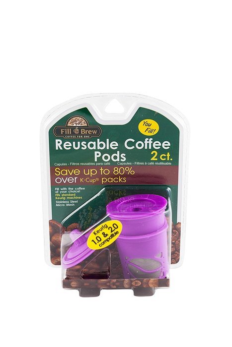 Fill 'n Brew Coffee Machine Reusable Cups 2 count, 2-Pack (4 Reusable Cups in Total)