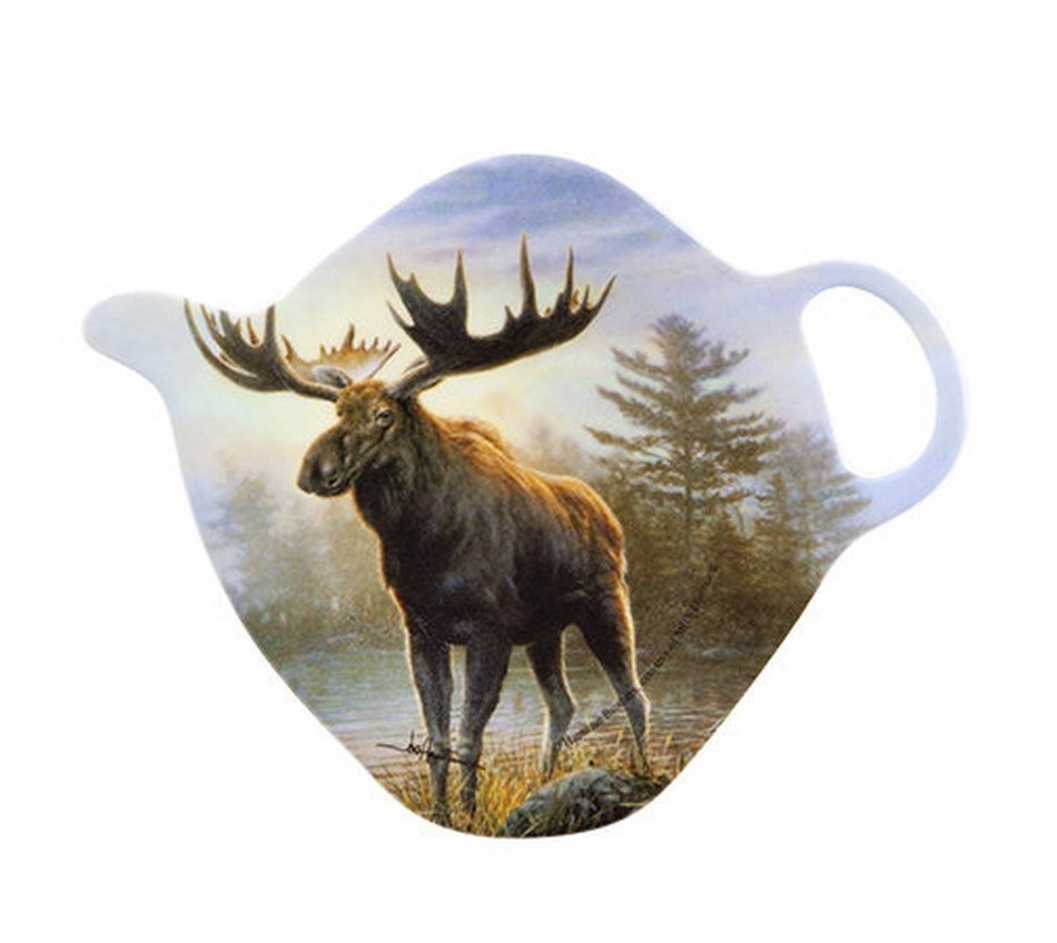 Ashdene Moose Tea Bag Holder 3 Inches High by 3 3/4 Inches Long Melamine