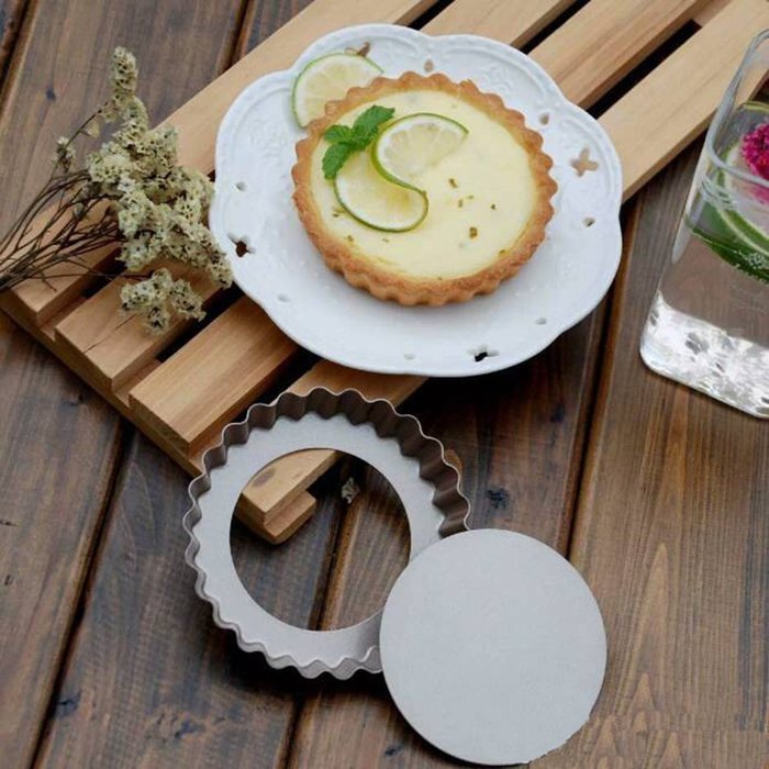 MyLifeUNIT 4 Inch Loose Bottom Mini Tart Pans, Nonstick Round Tart Quiche Pan, Set of 4 N5