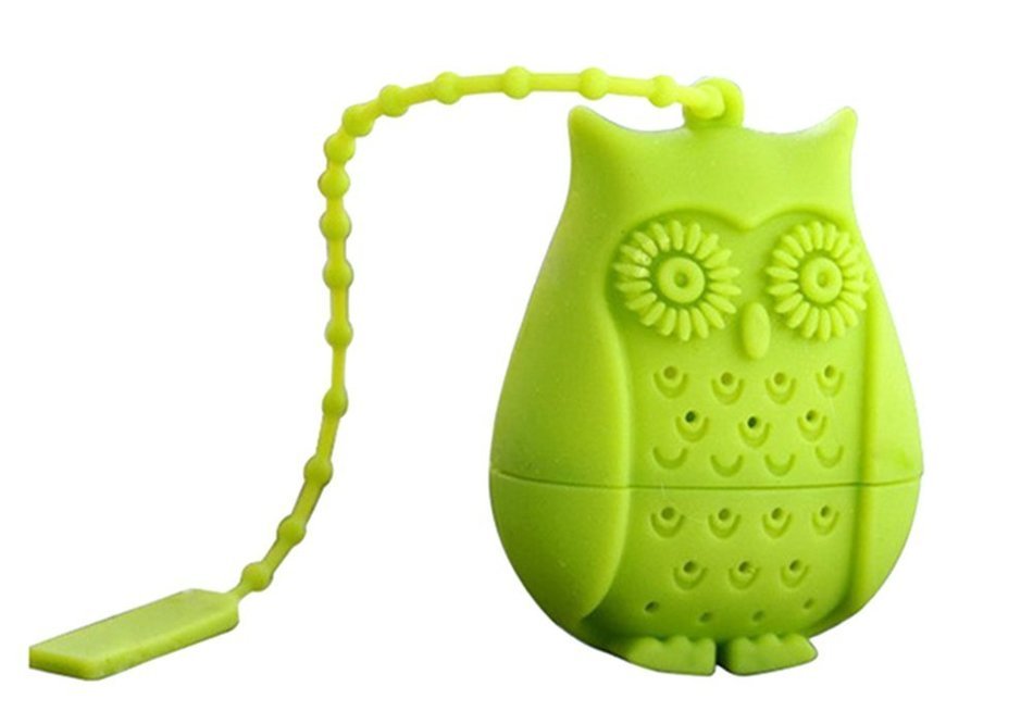Beauty Clubs Best Silicone Strainer Owl Tea Infuser Funny Tea Filters (Rose Red) N6
