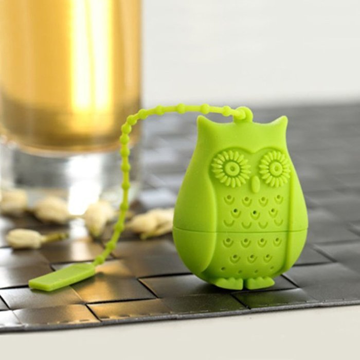 Beauty Clubs Best Silicone Strainer Owl Tea Infuser Funny Tea Filters (Rose Red) N8