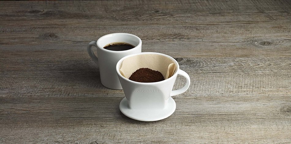 Aerolatte Pour Over Coffee Dripper Reusable Filter Cone Brewer, Number 4-Size, Brews 8 to 12-Cups N4