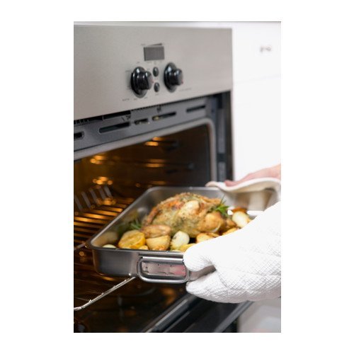 IKEA - KONCIS Roasting pan with grill rack, stainless steel 16"X13" N4