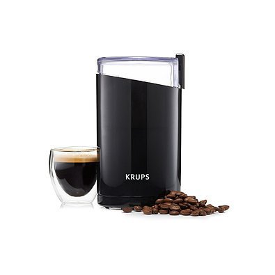 Krups Black Coffee Grinder Measures 6" x 3.3" by 3.6". N4