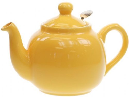 Globe London Pottery 2 Cup Yellow Filter Teapot 17272122