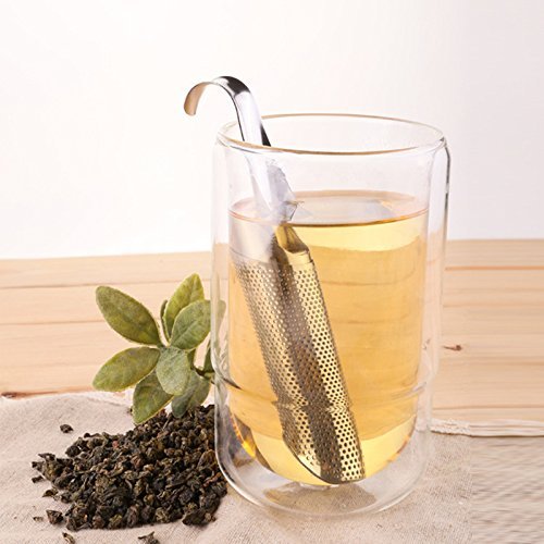 2 pack Tea Commission Tea Infuser Steeper Strainer Stick Pipe Extra Fine Mesh Stainless Steel Filter for Loose...