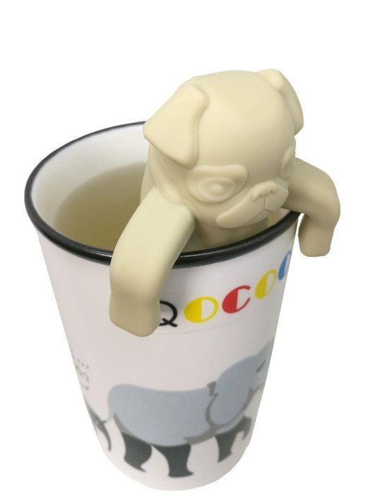 QOCOO Pack of 2 Dog shape Loose Leaf Food-Grade Silicone Tea Infuser Strainers Filter for Black Tea, Green Tea... N3