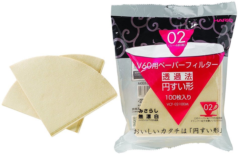 Espresso 29200 Supply Hario Paper Filters, Natural, 100-Pack