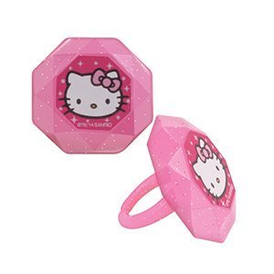 Hello Kitty Cupcake Rings - 24 pc