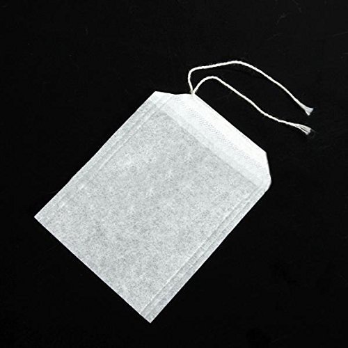 HARULU 100 pcs Empty Teabags String Heat Seal Filter Paper Herb Loose Tea Bags N5