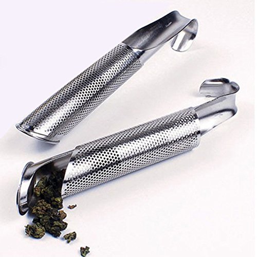2 pack Tea Commission Tea Infuser Steeper Strainer Stick Pipe Extra Fine Mesh Stainless Steel Filter for Loose... N4