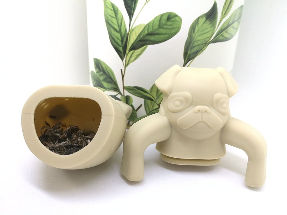 QOCOO Pack of 2 Dog shape Loose Leaf Food-Grade Silicone Tea Infuser Strainers Filter for Black Tea, Green Tea... N5
