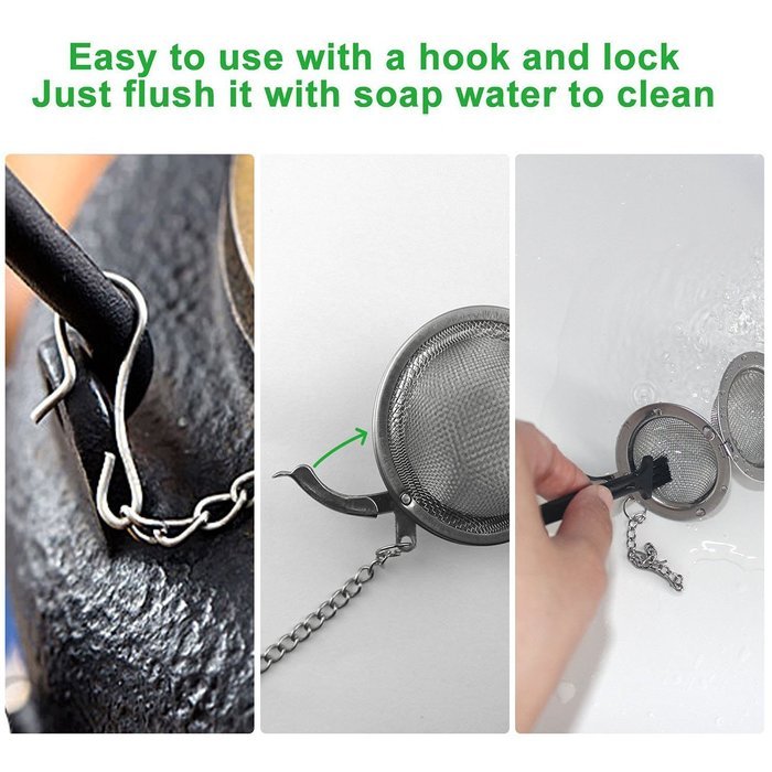 Tea Infuser,Possiave Stainless Steel Mesh Tea Balls with Brush -Quality Stainless Steel - Durable and Rust Resistant... N7