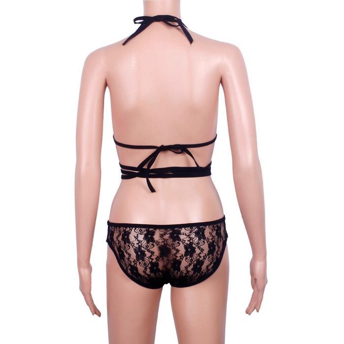 Bra Top ，Beautyvan Comfortable Strap Translucent Women Lace Briefs Underwear (L, Black) N8