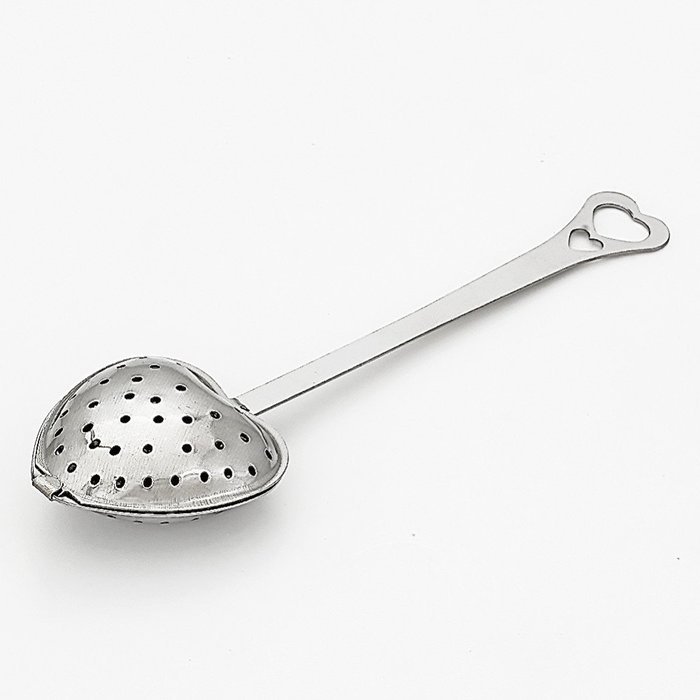 Practical Heart Shape Stainless Steel Tea Infuser Spoon Strainer Steeper Handle Shower Tea Strainer Tool N2