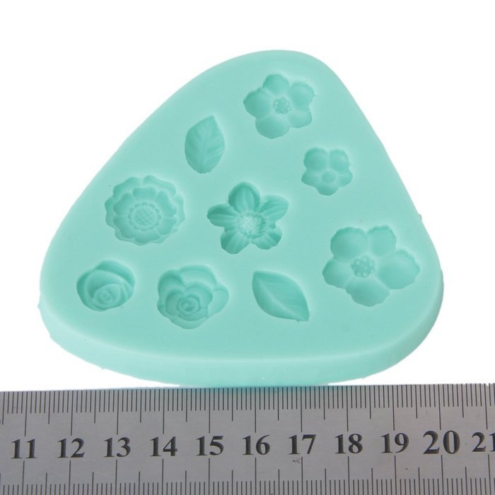 Flowers Set Shaped Mini Silicone Mold Sugar Craft Tools Chocolate Moulds Bakeware N3