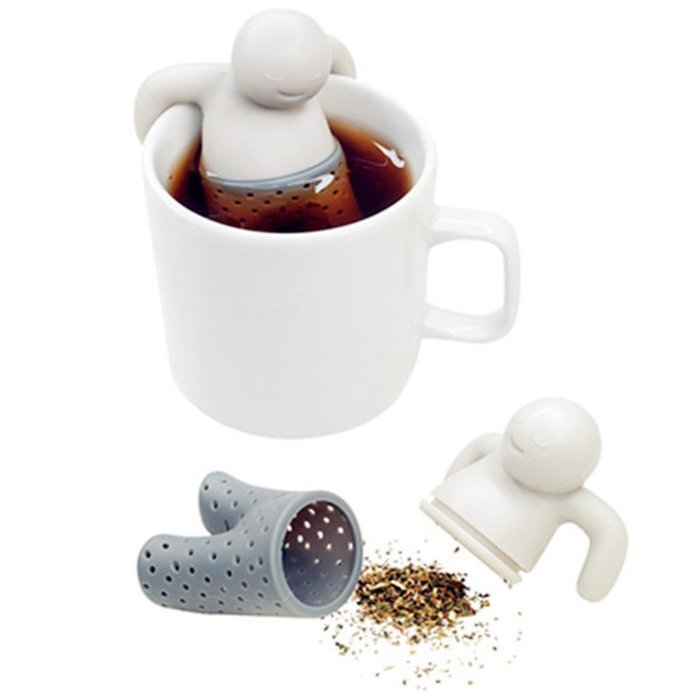 Huayoung 3-pcs Cute Lilliput-shaped Silicone Tea Filters (Grey) N2