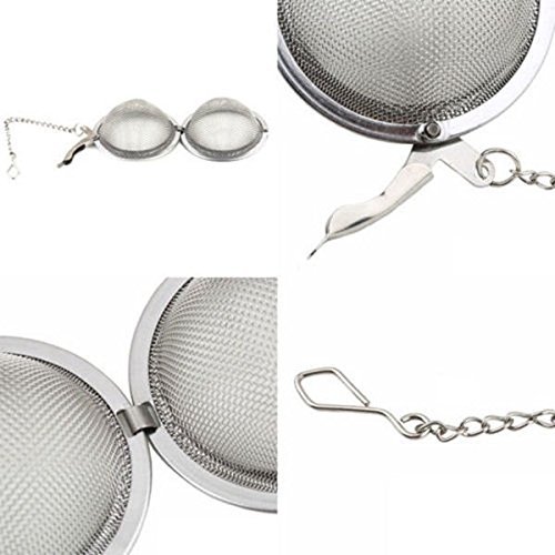 Ainest 1pcs Stainless Steel Infuser Strainer Mesh Locking Tea Ball Filter Spoon Filter N3