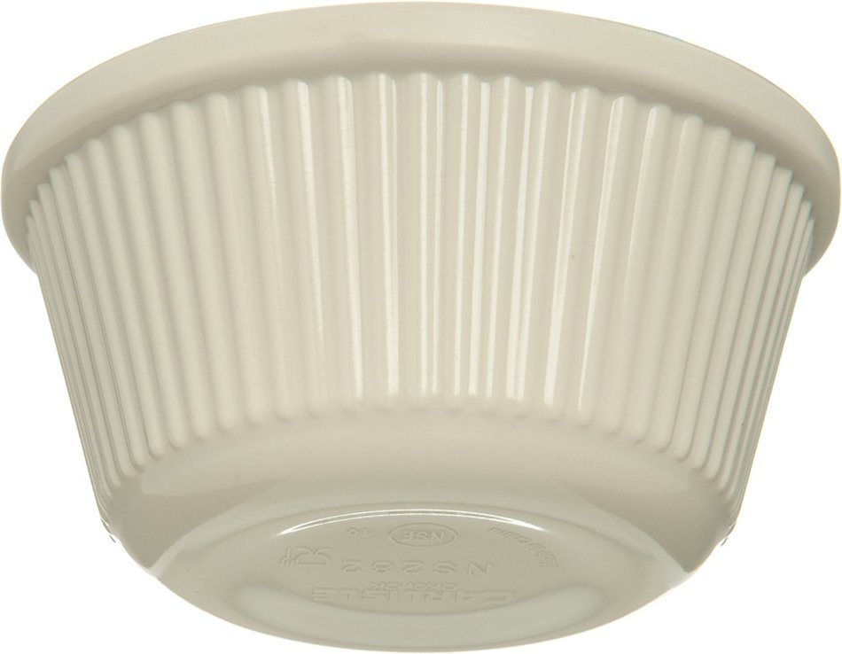 Carlisle S28242 Melamine Fluted Ramekin, 3 oz Capacity, 1.43" Height, Bone (Case of 48) N4