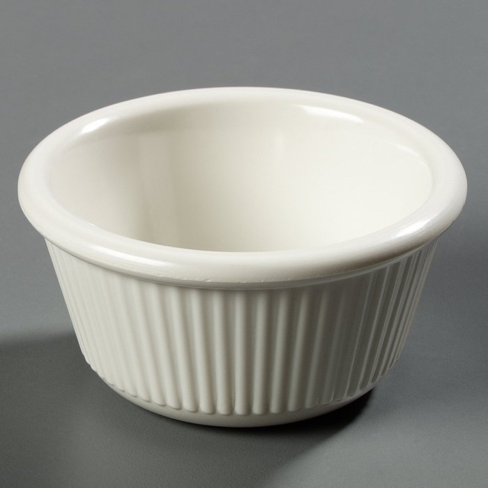 Carlisle S28242 Melamine Fluted Ramekin, 3 oz Capacity, 1.43" Height, Bone (Case of 48) N5