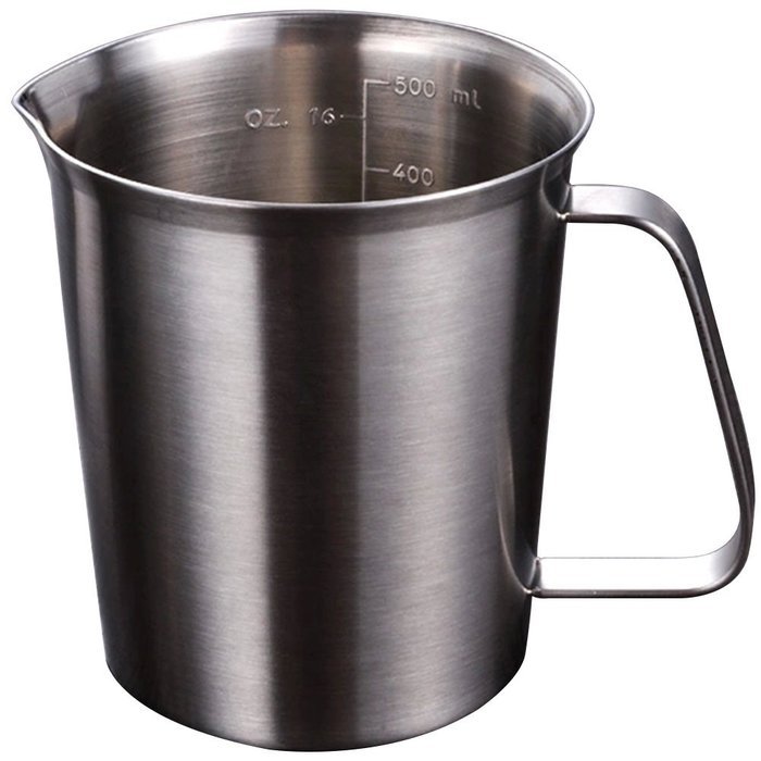 Da Jia 16.9 Ounce Stainless Steel Handle Frothing Pitcher With Inside Measurements For Coffee, Latte & Milk (23.6... N3