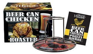 Gourmet Village Poultry Roaster - Beer Can - Stainless Steel