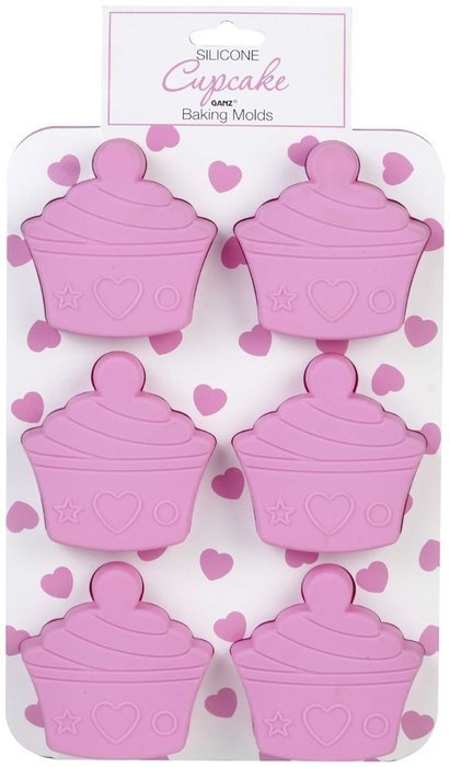 Cupcake w/ Hearts Sweetheart Silicone Baking Mold N2