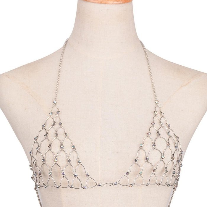 Underwear, PHOTNO The New Fashion Rhinestone Bra Body Necklace Chain Bikini Chain N4