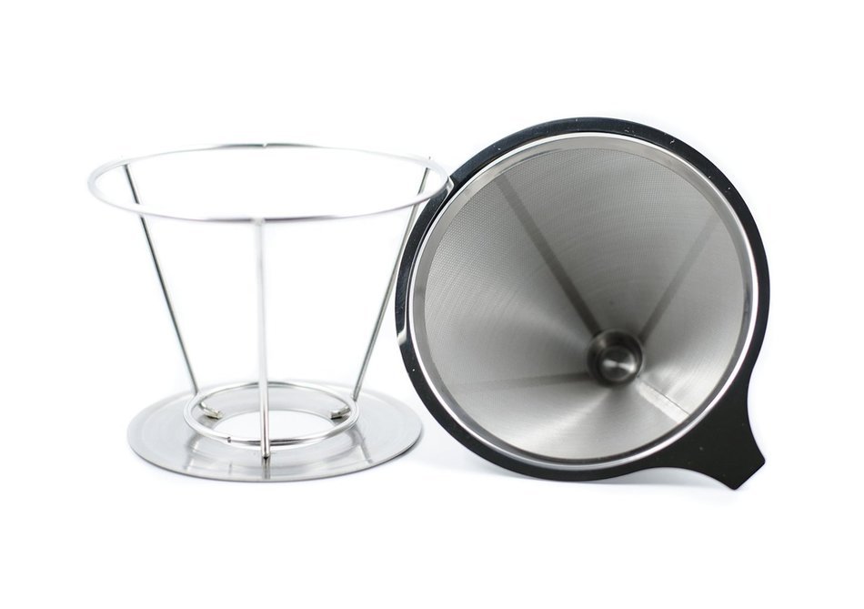 Stainless Steel Coffee Filter with Cup Stand,Reusable Paperless Pour Over Coffee Dripper and Measuring Coffee... N13