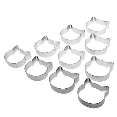 Sher Cat Shaped Cake Biscuit Cookie Cutter (10pcs)