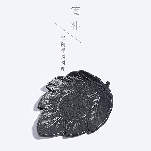 CCWY Vintage black stone glaze black Tao Chanfeng coasters texture Kung Fu tea thermal barrier ceramic Tea Cup...