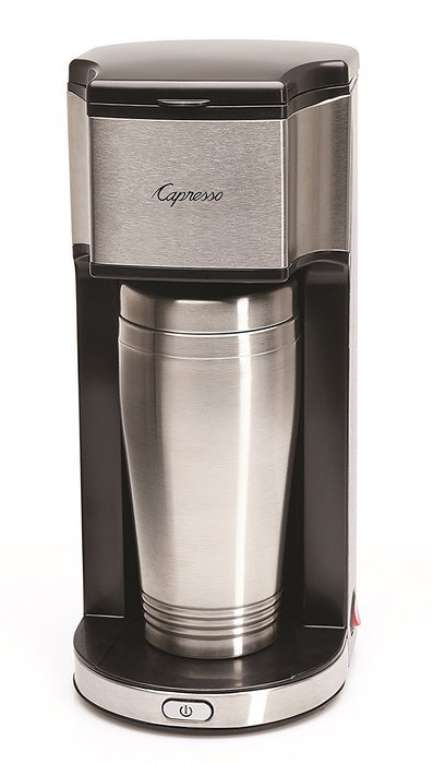 Capresso On-the-Go Personal Coffee Maker, Silver/Black
