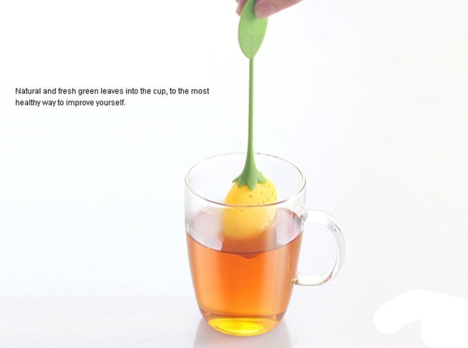 PYRUS Tea Infuser Silicone Tea Strainers Lemon Shape for Loose Leaf Tea(2PACK) N7