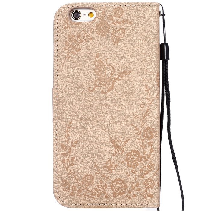 iPhone 7 Case,iPhone 7 Wallet Case,Phezen Serect Garden Series Butterfly Flower Bling Diamod Inlaid PU Leather... N46