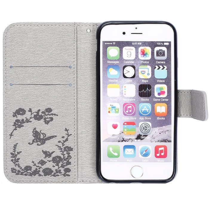 iPhone 7 Case,iPhone 7 Wallet Case,Phezen Serect Garden Series Butterfly Flower Bling Diamod Inlaid PU Leather... N48