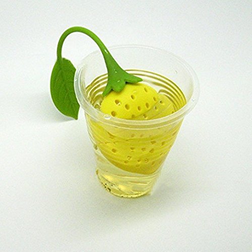 Teanfa Cute Reusable Strawberry Silicone Herbal Spice Tea Leaf Infuser Strainer Filter Bag Tea Ball (Red) N7