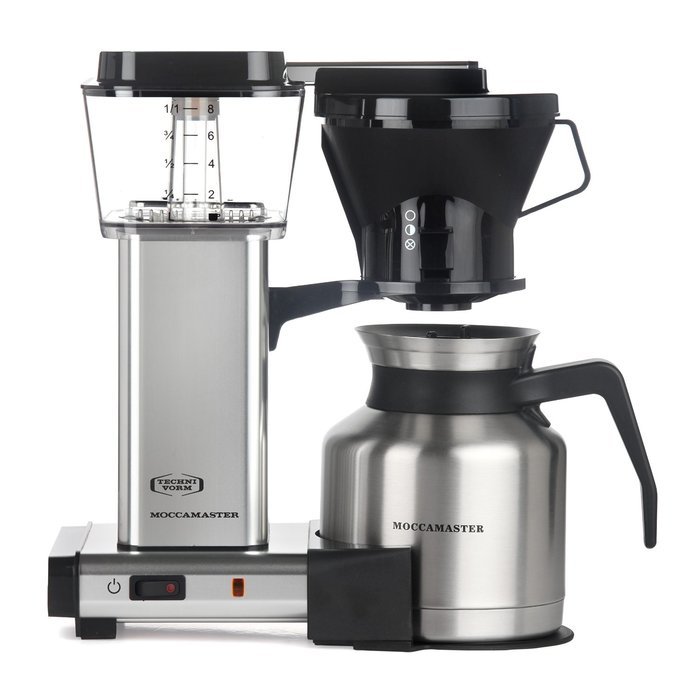 Moccamaster 79212 KBTS 8-Cup Coffee Brewer with Thermal Carafe, Polished Silver N2