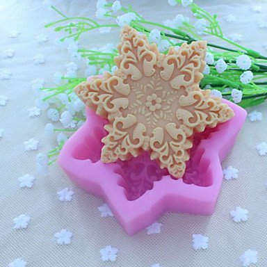 Y&XL&H Snowflakes Shape Soap Mold Fondant Cake Chocolate Silicone Mold, Decoration Tools Bakeware N3