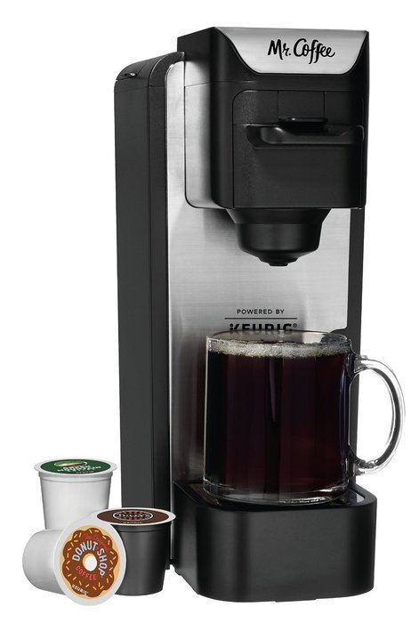 Mr. Coffee K-Cup Brewing System with Reusable Grounds Filter, Silver, SC100 N3