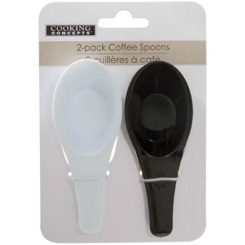 2 Pack Black & White Coffee Scoops / Spoons / Scoopers 1/8 Cup NEW TOP Seller