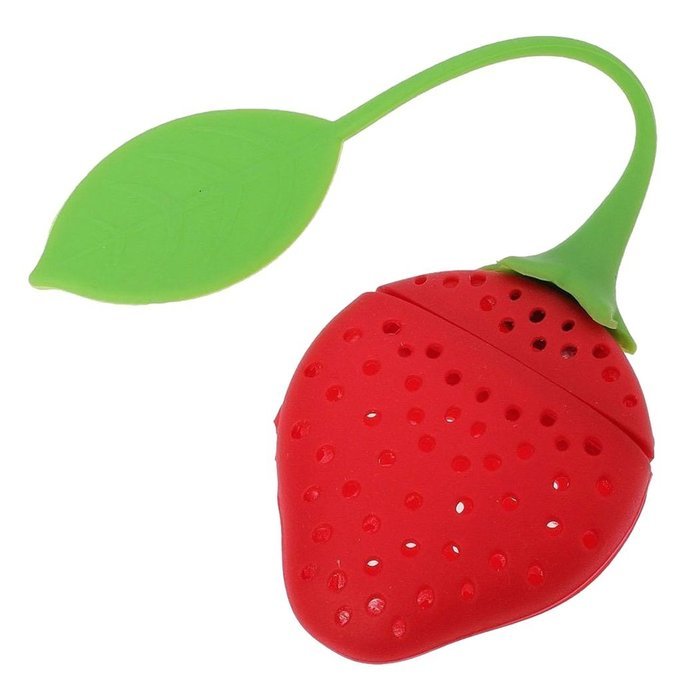 Home Classics Premium Strawberry Tea Infuser, Red
