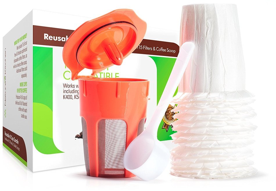 Nature's Kitchen Reusable K Carafe Bundle with Optional Filters and Coffee Scoop N3