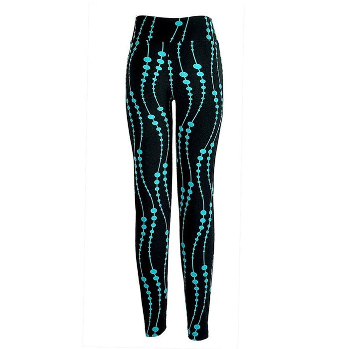 PHOTNO High Waist Fitness Yoga Sport Pants Printed Stretch Nine Points Leggings N6