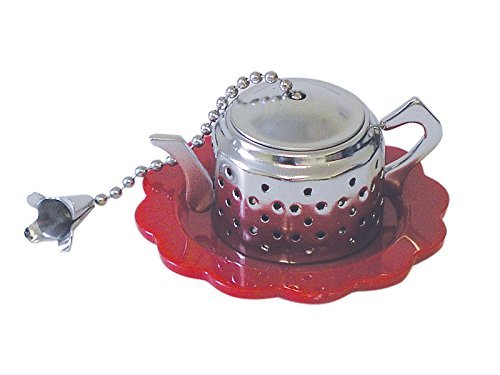 CybrTrayd Teapot Infuser with Base, Yellow
