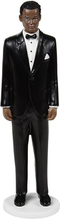 Cake Topper 5.875-Groom - African American