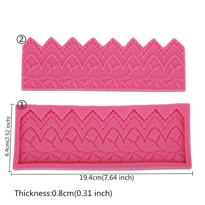 KookieMonsta 3d Silicone Lace Mats for Cake Border Decoration Cake Decorating Mold Fondant Tools N2