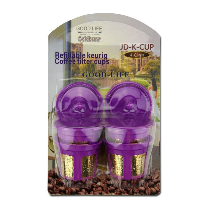 MG Coffee- 4Reusable K Cup Coffee Filters for Keurig 2.0 - K200, K300, K400, K500 Series and 1.0 Brewers - 24k... N3