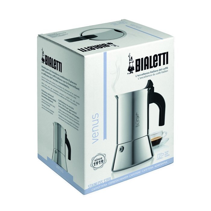 Venus Espresso Coffee Maker, Stainless Steel, 6 cup