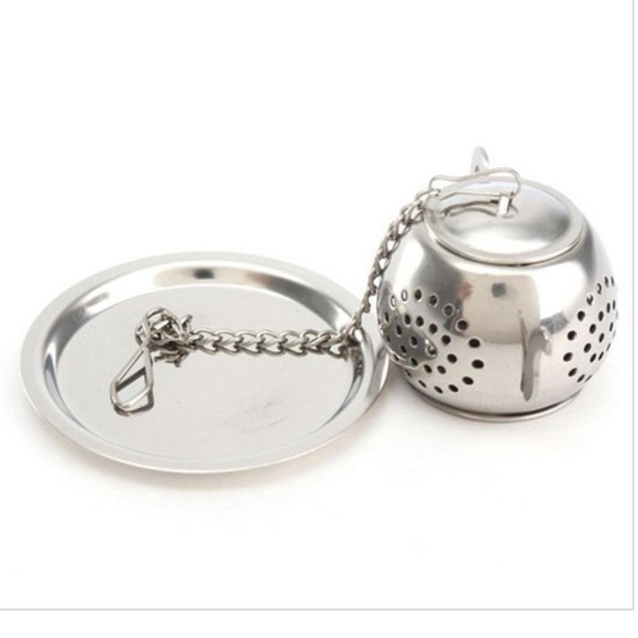 GOOTRADES Teapot Shape Stainless Steel Leaf Tea Infuser Filter Strainer Ball Spoon N6
